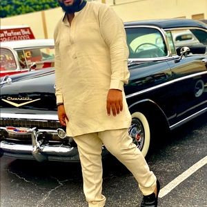 2 pieces mens African suit / Kaftan/ dashiki Tailored